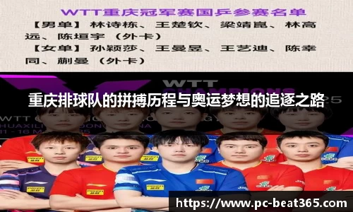 重庆排球队的拼搏历程与奥运梦想的追逐之路